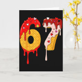 67 Ice Cream Drip Meme Funny Six Seven Valentine D Karte (Gelbe Blume)