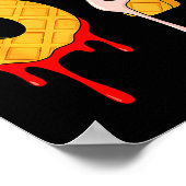 67 Ice Cream Drip Meme Funny Six Seven Valentine D Poster (Ecke)