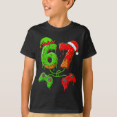 67 Ice Cream Drip Meme Gamer Six Seven Christmas B T-Shirt (Vorderseite)