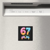 67 Ice Cream Drip Meme Gamer Six Seven Gen Alpha S Magnet (In Situ (Geschirrspüler))