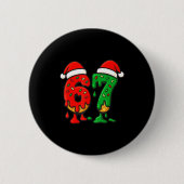 67 Ice Cream Drip Meme Six Seven Christmas Men Wom Button (Vorderseite)