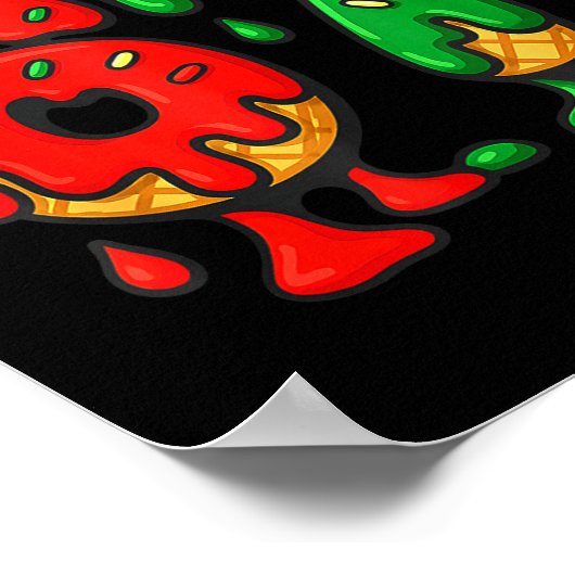 67 Ice Cream Drip Meme Six Seven Christmas Men Wom Poster (Ecke)