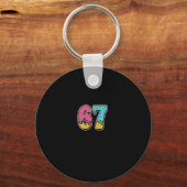 67 Ice Cream Drip Meme Six Seven Funny Gen Alpha D Schlüsselanhänger (Vorderseite)