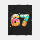 67 Ice Cream Drip Meme Six Seven Gen Alpha Slang  Fleecedecke (Vorderseite)