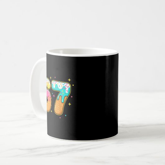 67 Ice Cream Drip Meme Six Seven Gen Alpha Slang Kaffeetasse (Vorderseite Links)