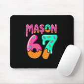 67 Ice Cream Drip Meme Six Seven Gen Alpha Slang M Mousepad (Mit Mouse)