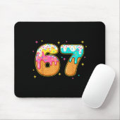 67 Ice Cream Drip Meme Six Seven Gen Alpha Slang Mousepad (Mit Mouse)
