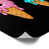 67 Ice Cream Drip Meme Six Seven Gen Alpha Slang  Poster (Ecke)
