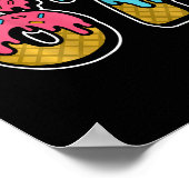 67 Ice Cream Drip Meme Six Seven Gen Alpha Slang ( Poster (Ecke)