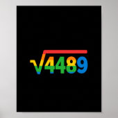 67 Ice Cream Drip Meme Square Root 4489  Poster (Vorne)