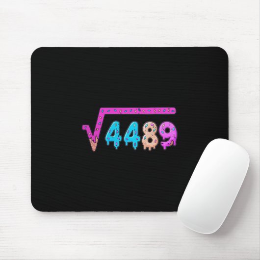67 Ice Cream Drip Meme Square Root 4489 Six Seven  Mousepad (Mit Mouse)