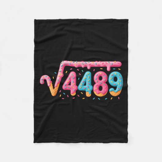 67 Ice Cream Drip Meme Square Root 4489 Slang Math Fleecedecke (Vorderseite)