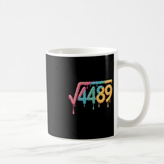 67 Ice Cream Drip Meme Square Root 4489 Slang Math Kaffeetasse (Rechts)