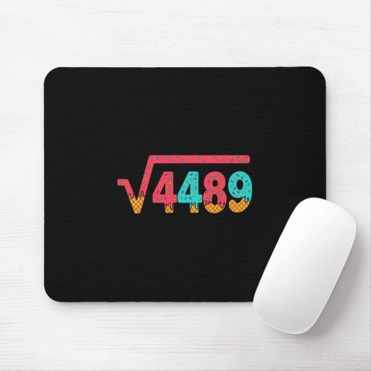 67 Ice Cream Drip Meme Square Root 4489 Slang Math Mousepad (Mit Mouse)