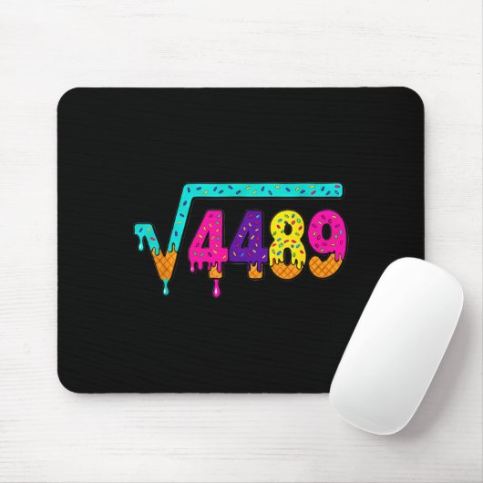 67 Ice Cream Drip Meme Square Root 4489 Slang Math Mousepad (Mit Mouse)