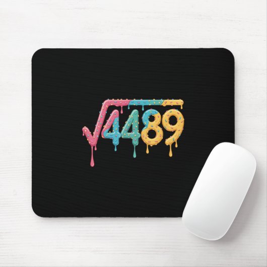 67 Ice Cream Drip Meme Square Root 4489 Slang Math Mousepad (Mit Mouse)