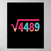 67 Ice Cream Drip Meme Square Root 4489 Slang Math Poster (Vorne)