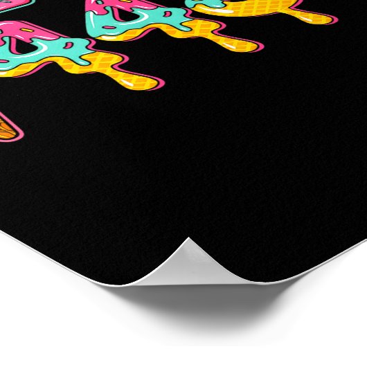 67 Ice Cream Drip Meme Square Root 4489 Slang Math Poster (Ecke)