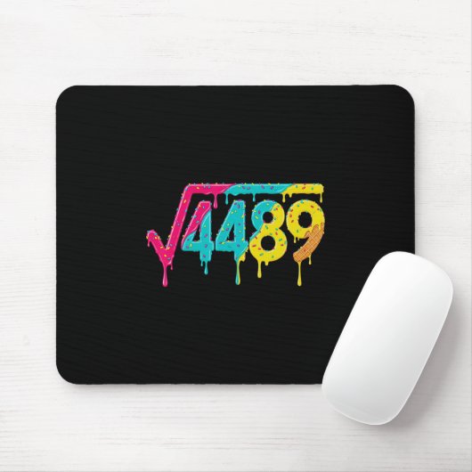 67 Ice Cream Drip Meme Square Root 4489 Slang Teac Mousepad (Mit Mouse)