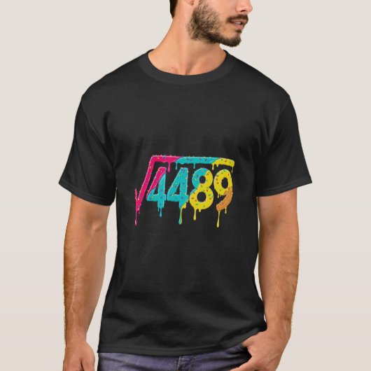 67 Ice Cream Drip Meme Square Root 4489 Slang Teac T-Shirt (Vorderseite)