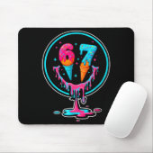 67 Ice Cream Drip Number 67 Player 67th Birthday Mousepad (Mit Mouse)