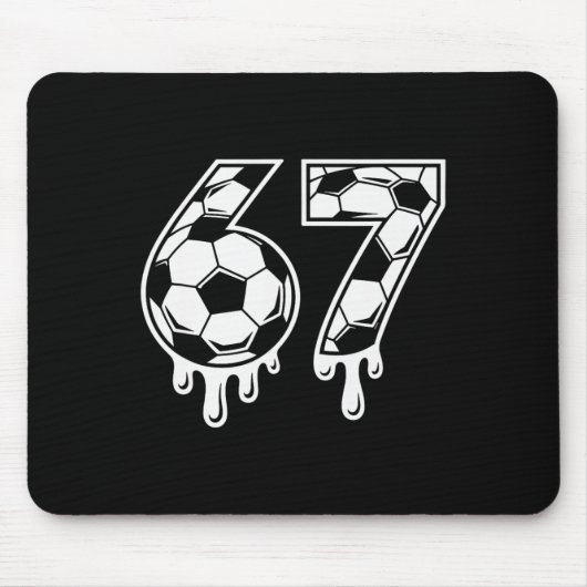 67 Ice Cream Drip Soccer Gen Alpha Six Seven Meme  Mousepad (Vorne)