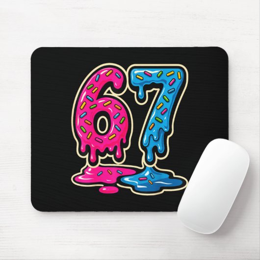 67 Ice Cream Meme Six Seven  Mousepad (Mit Mouse)