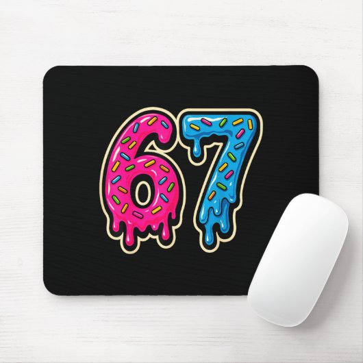 67 Ice Cream Meme Six Seven  Mousepad (Mit Mouse)