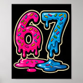 67 Ice Cream Meme Six Seven  Poster (Vorne)