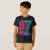67 Ice Cream Meme Six Seven  T-Shirt (Vorne ganz)