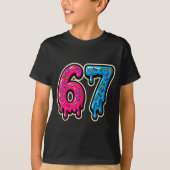 67 Ice Cream Meme Six Seven T-Shirt (Vorderseite)