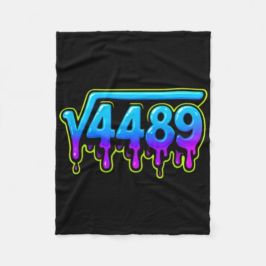 67 Ice Meme Quadratwurzel 4489 Slang Mathelehrer  Fleecedecke (Vorderseite)
