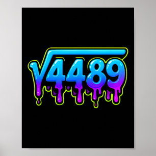 67 Ice Meme Quadratwurzel 4489 Slang Mathelehrer Poster