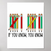 67 If You Know You Know Tally Marks Pencils Six Se Poster (Vorne)