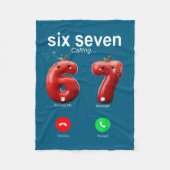 67 Is Calling Funny Meme 67 Accept Silly Six Seven Fleecedecke (Vorderseite)