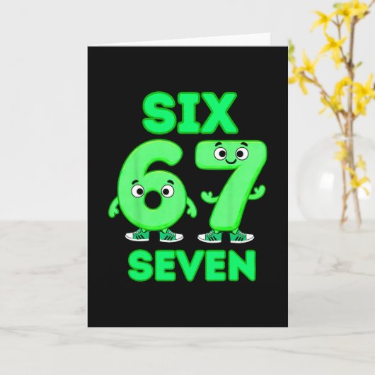 67 Italian Brainrot Funny Italian Brainrot Kids 67 Karte (Gelbe Blume)