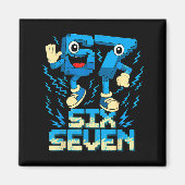 67 Italian Brainrot Six Seven 6 7 Meme Birthday De Magnet (Vorne)