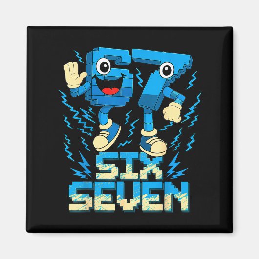 67 Italian Brainrot Six Seven 6 7 Meme Birthday De Magnet (Vorne)