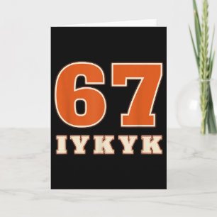 67 Iykyk Retro-Stil Athletik Vintage-Design Karte