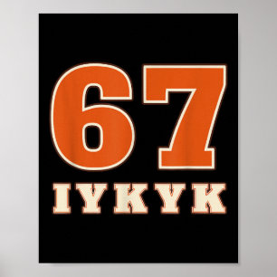 67 Iykyk Retro-Stil Athletik Vintage-Design Poster