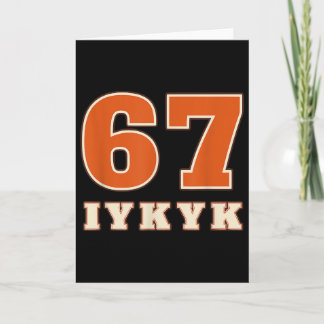 67 Iykyk Retro Style Athletic Vintage Design  Karte