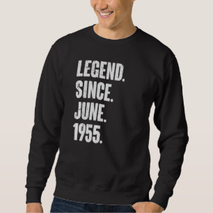 67 Jahre alt 67. Geburtstag seit Juni 1955 Sweatshirt