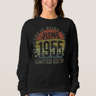 67 Jahre alt Juni 1955 Ausgabe 67. Geburtstag Sweatshirt