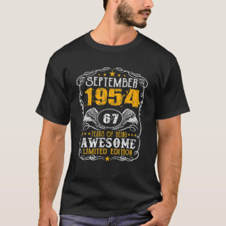 67 Jahre alt September 1954 Retro Phantastisch 67. T-Shirt