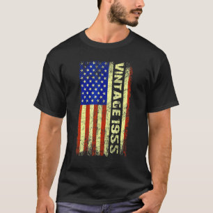 67 Jahre alt Vintag 1955 Amerikanische Flagge 67.  T-Shirt