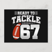 67 Jahre altes Tackle Football Party 67. Geburtsta Postkarte (Vorderseite)