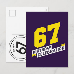 67 Jahre feiern: Opa Oma Geburtstag 2026 Feiertagspostkarte