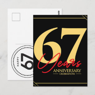 67 Jahre feiern: Opa Oma Geburtstag 2026 Postkarte