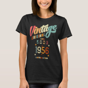 67 Jahre Vintag im Juni 1956 67. Geburtstag T-Shirt