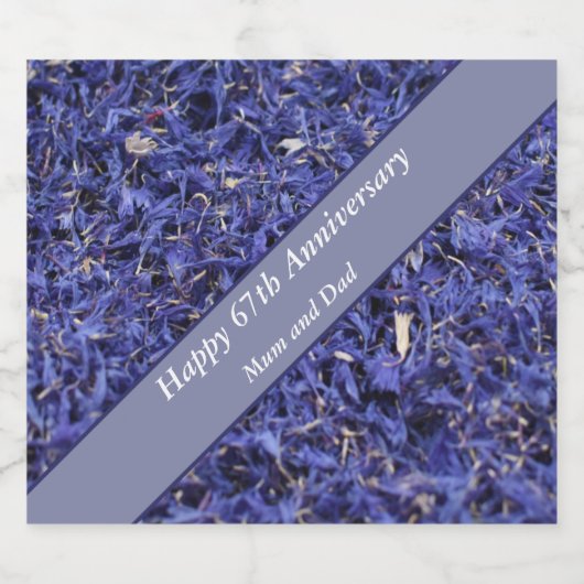 67. Jahrestag Schaumweinetikett (Einzelnes Label)